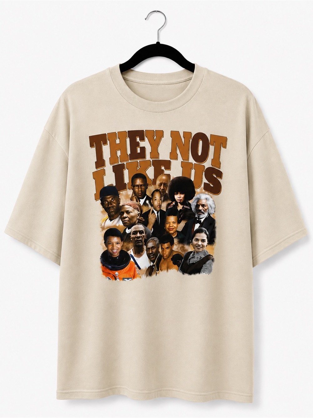They Not Like Us Graphic Tee - Beige Crew Neck